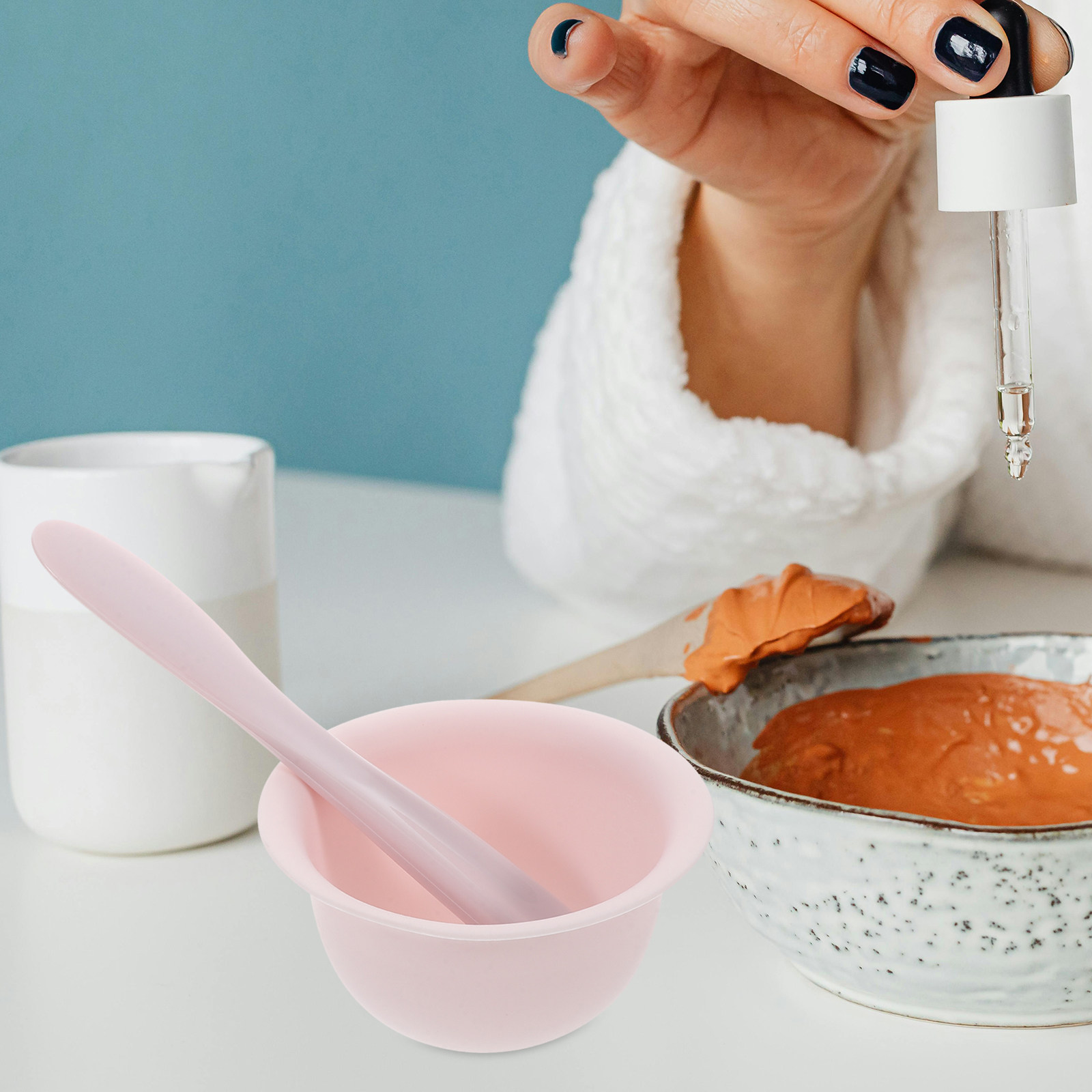 1 ensemble de bol et de spatul - Face Mask Silicone avis et prix